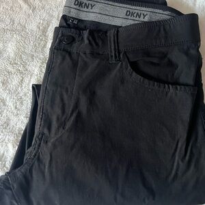 DKNY Black Nylon-Blend Trousers